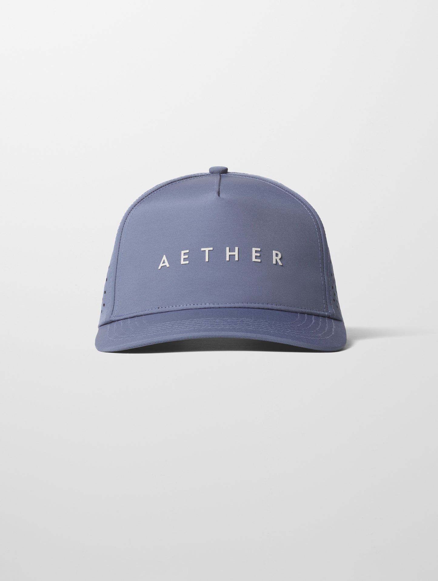 Front view of Adventure Mesh Hat in Portal Blue from AETHER Apparel.