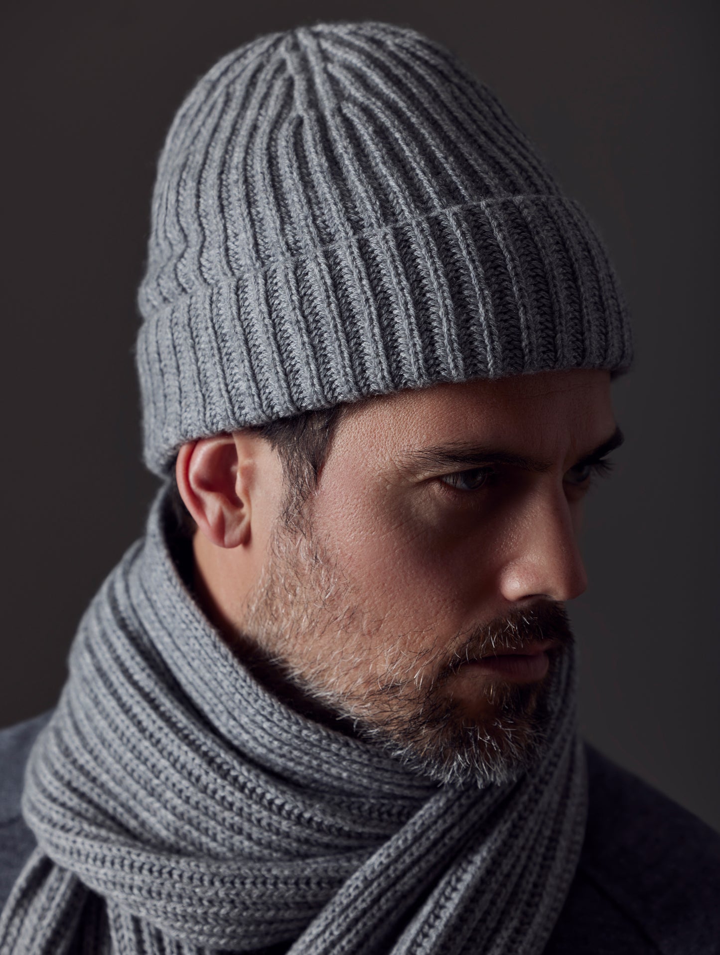 Cashmere Hat - Heather Grey