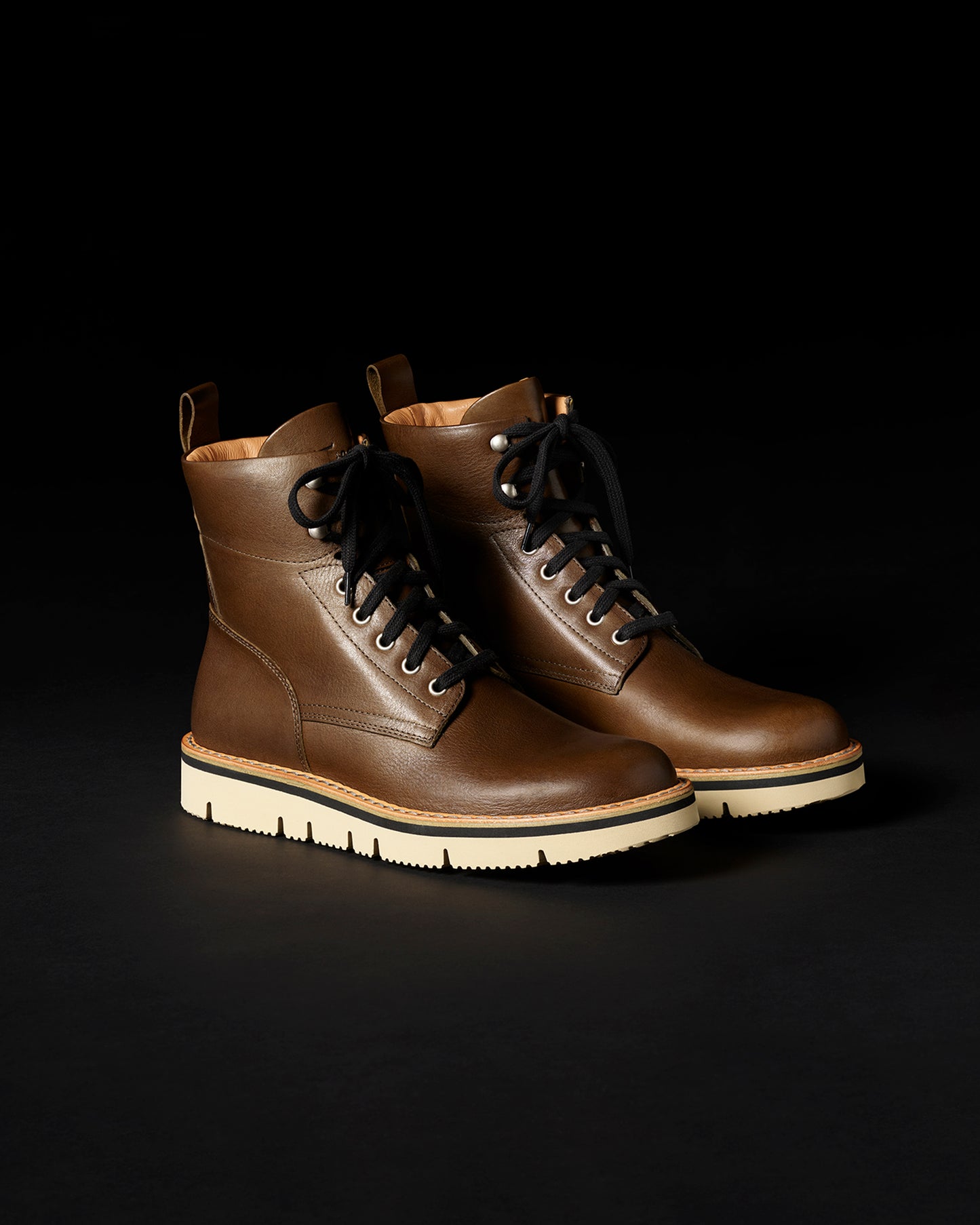 Front angled view of Canyon Boot in Cedar Brown from AETHER Apparel.