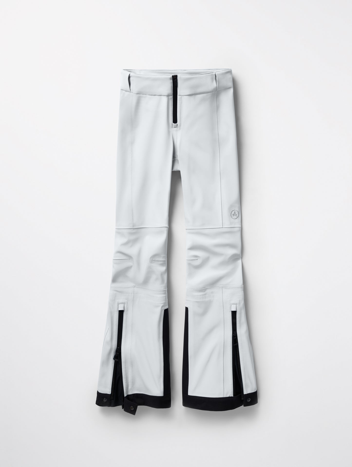 Flat lay of women’s Descent Pant in White from AETHER Apparel.