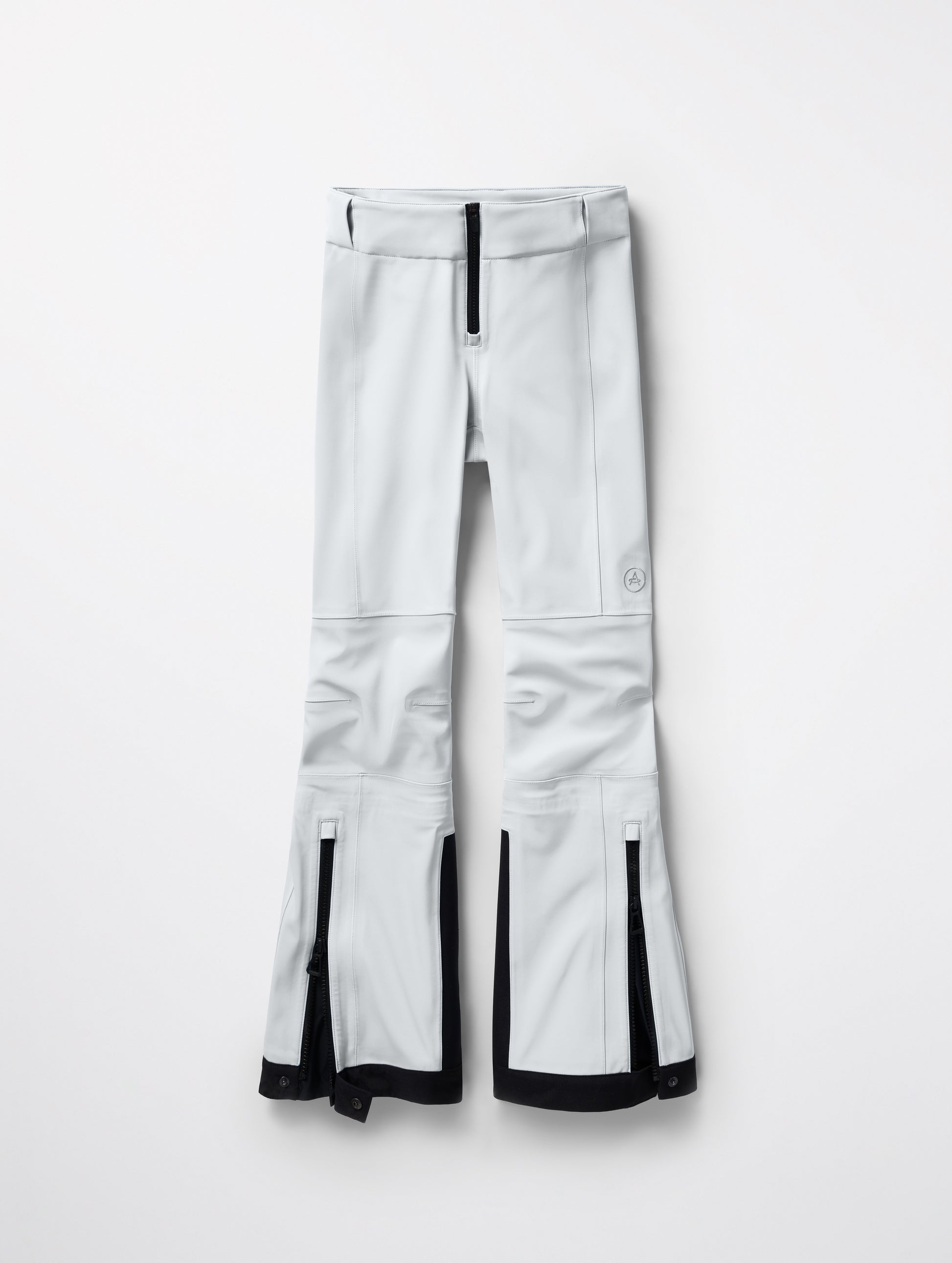 Flat lay of women’s Descent Pant in White from AETHER Apparel.