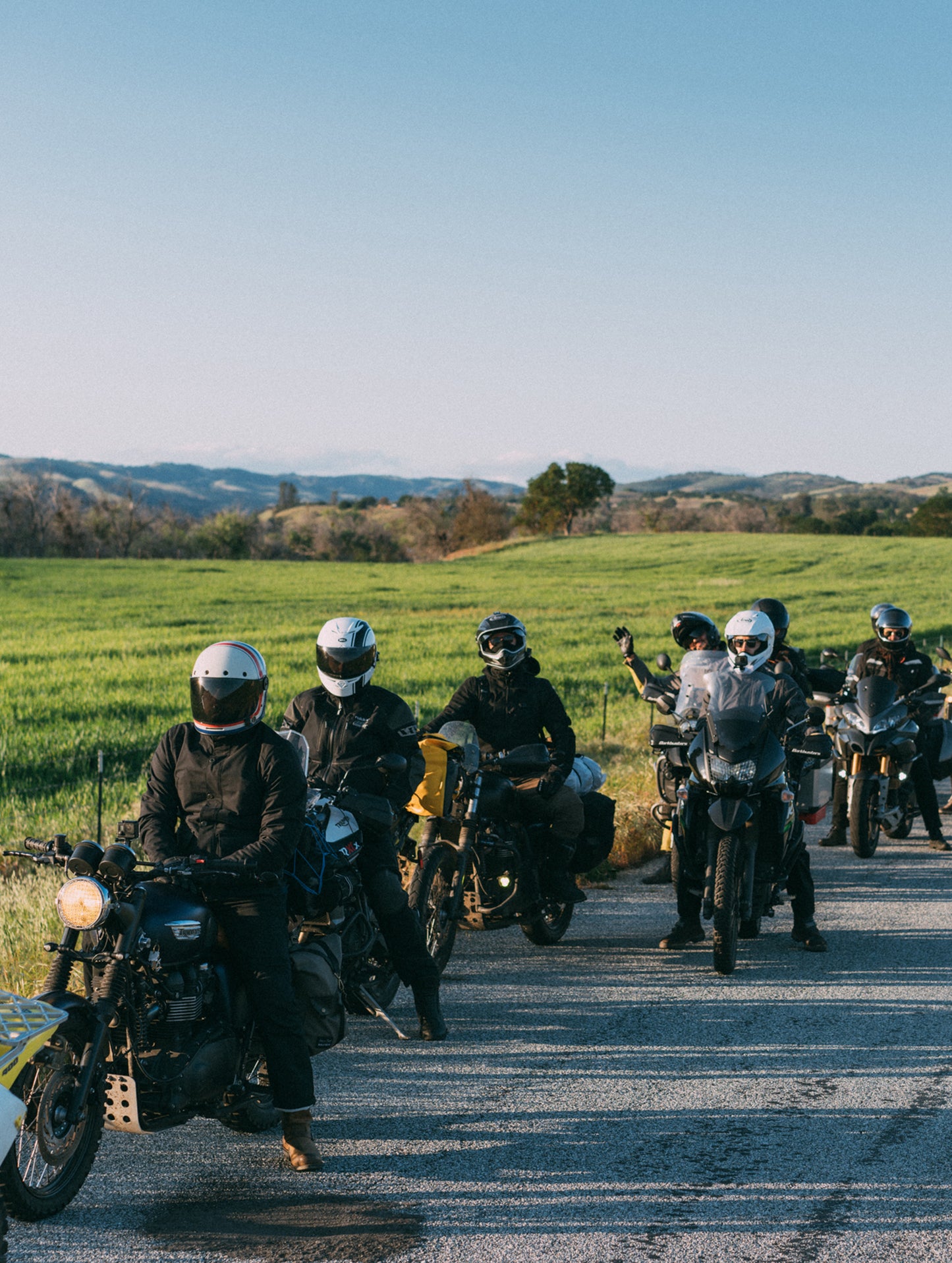 Group of people on motorcycles in Paso Robles, California.