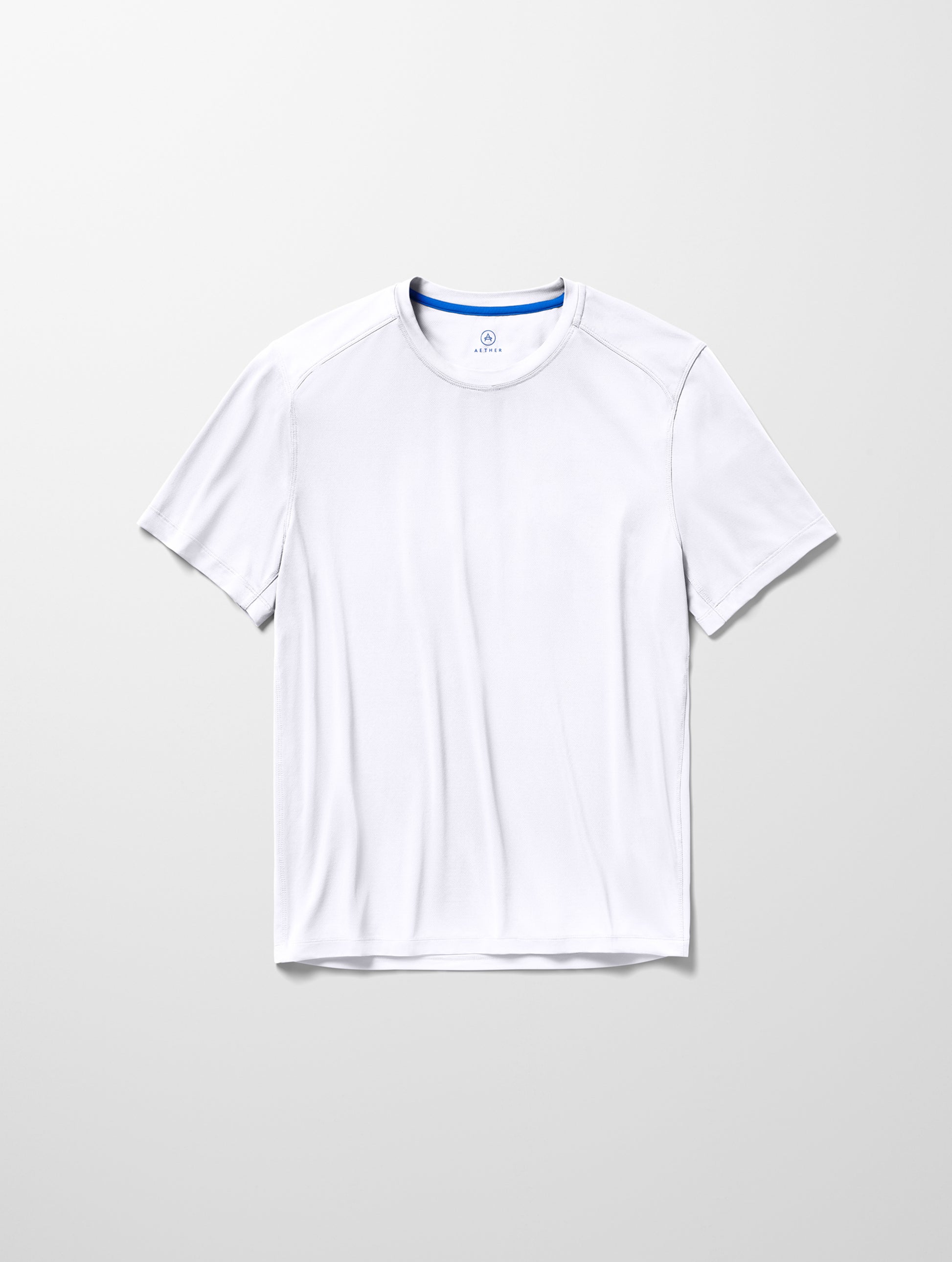 Flat lay image of Adventure Performance Short-Sleeve Tee in White from AETHER Apparel.