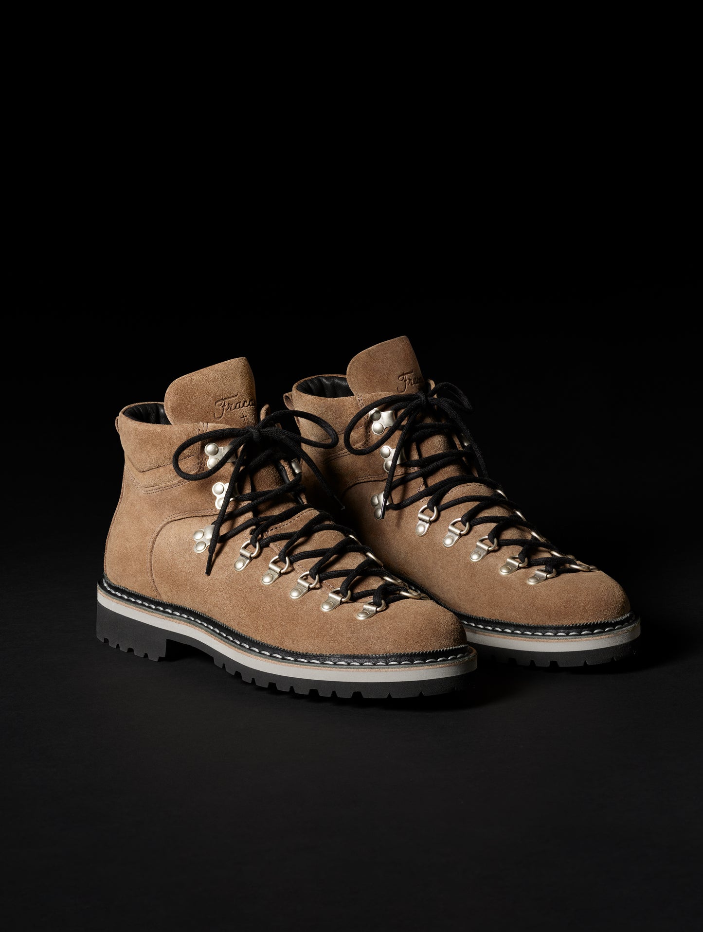 Front angled view of men's Dolomite Boot in Taupe from AETHER Apparel.
