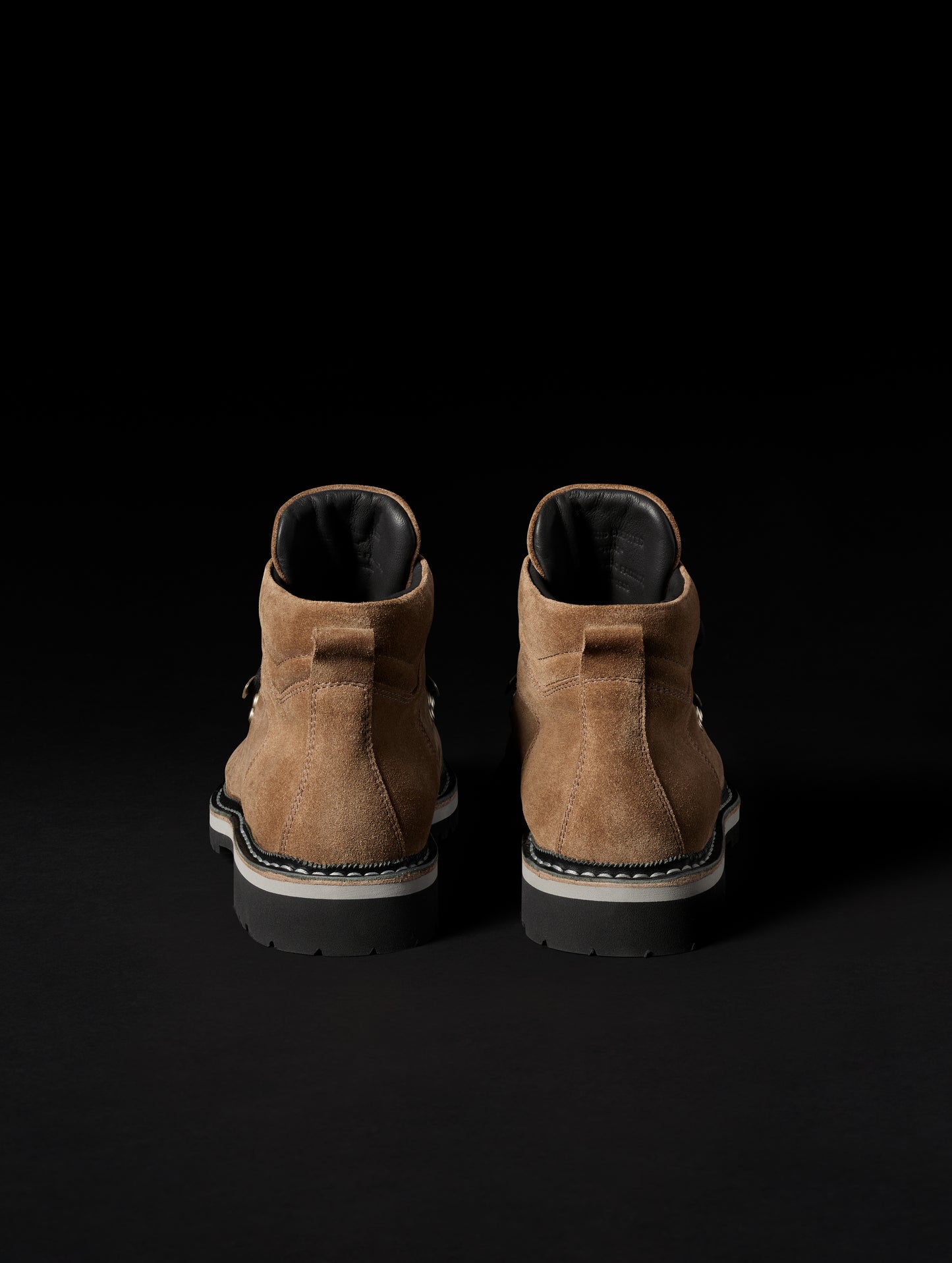 Rear view of men's Dolomite Boot in Taupe from AETHER Apparel.