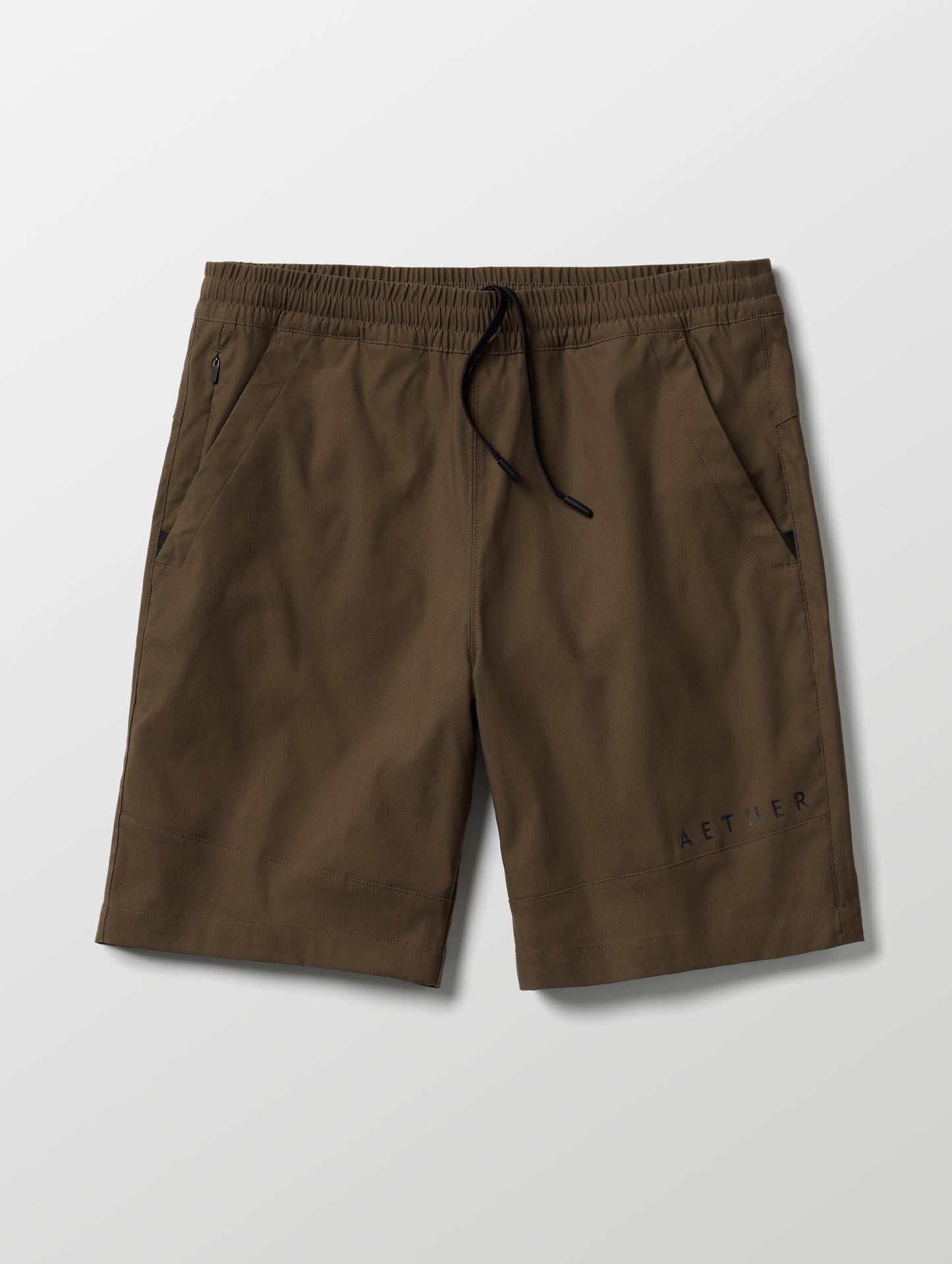 Flat lay of Perth Short in Cadet Green from AETHER Apparel.