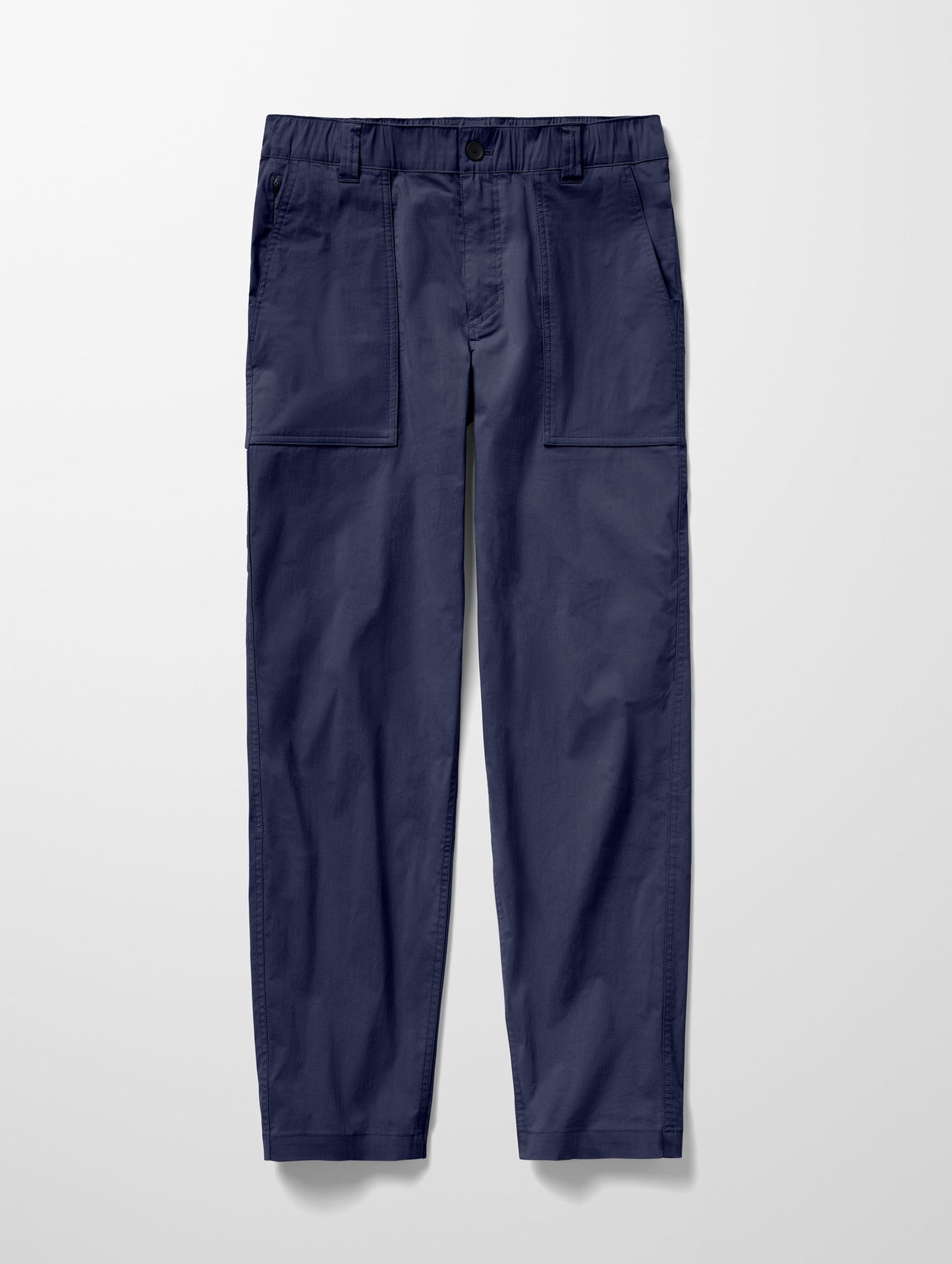 Flat lay image of the Zermatt Hiking Pant in Total Eclipse dark blue from AETHER Apparel.