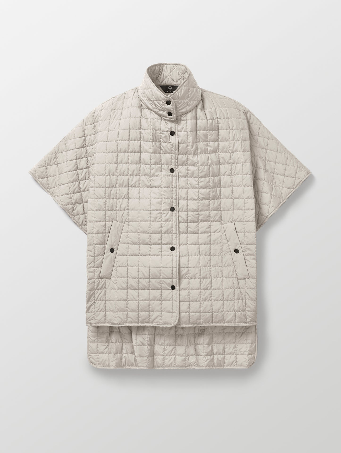 Beige Bardo Poncho Jacket from AETHER Apparel