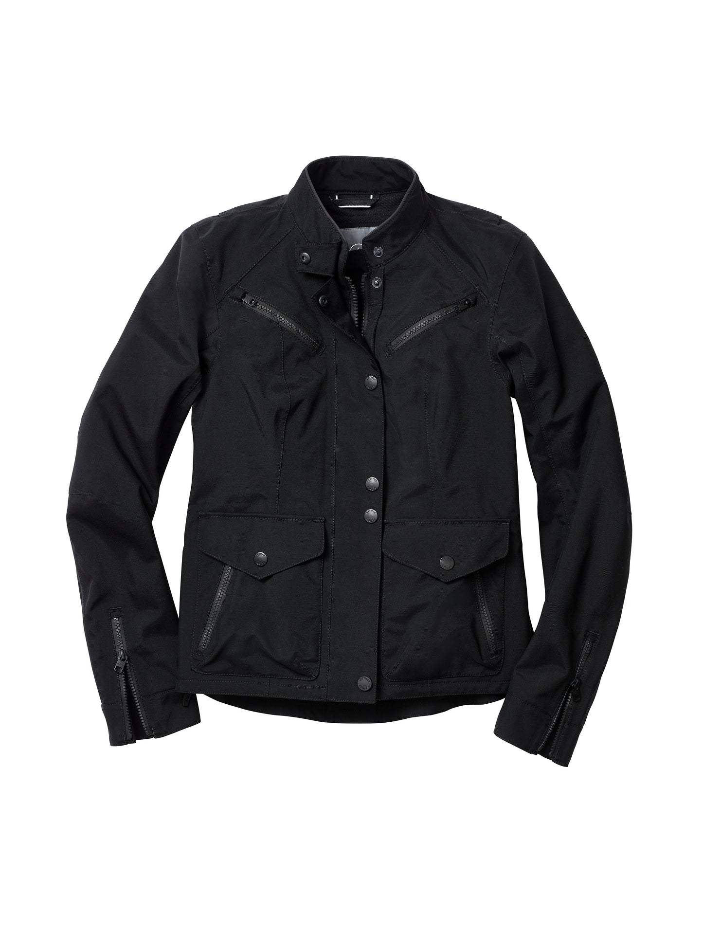 Isolated view of women's Chase Motorcycle jacket from AETHER Apparel.
