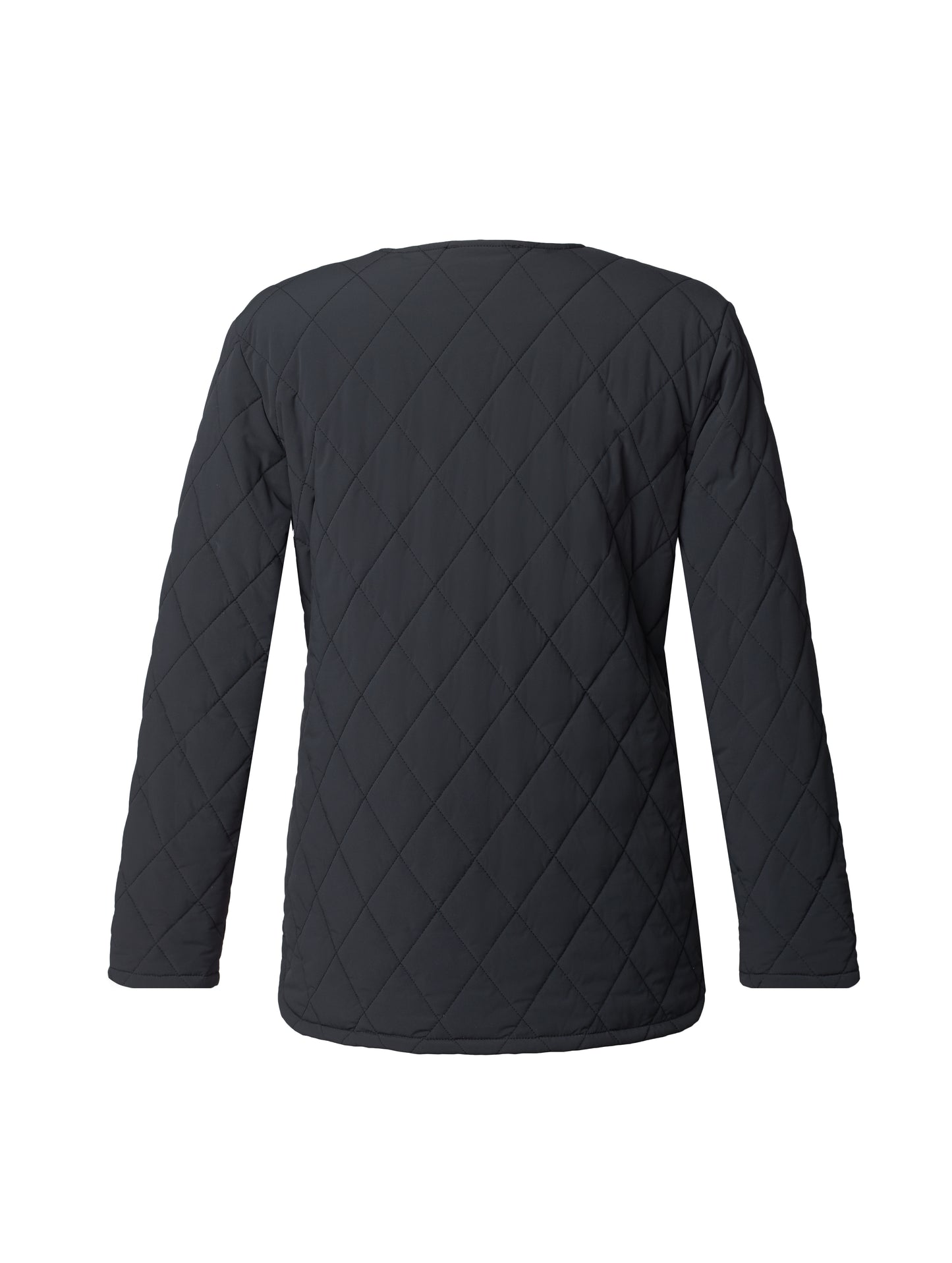 Back flat lay of women's black Cortina Jacket from AETHER Apparel.