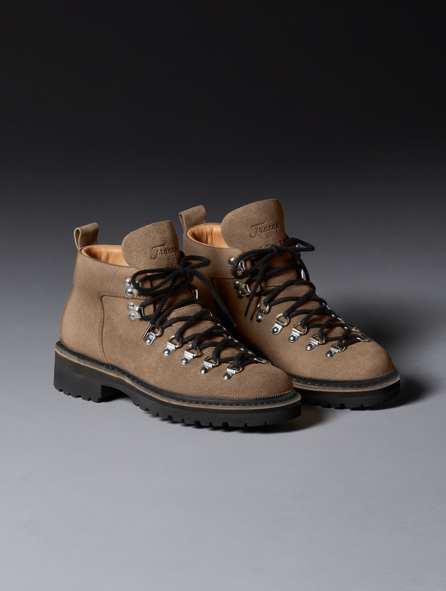 Front angled view of the Dolomite Boot in Taupe from AETHER Apparel.