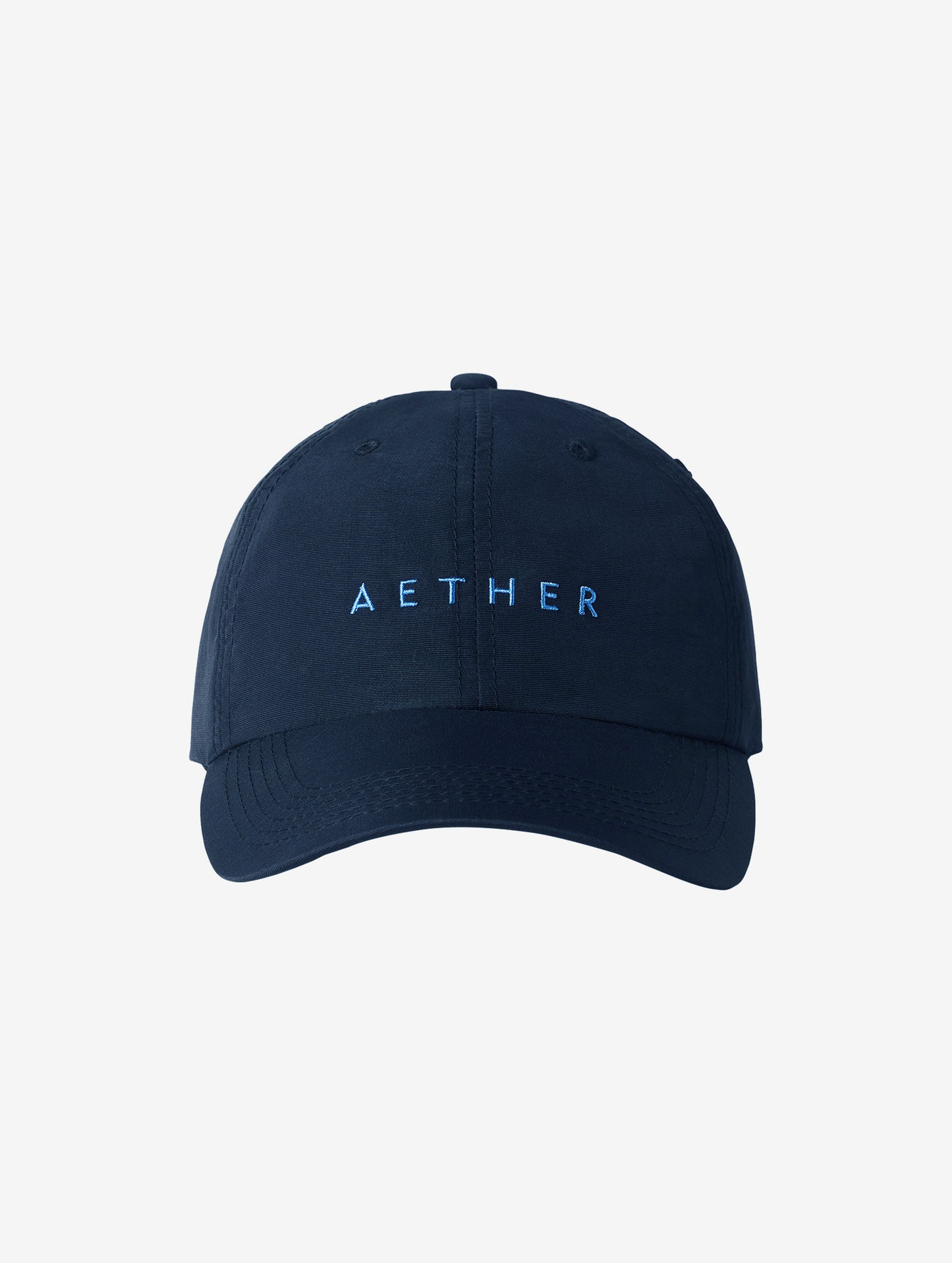 Front view of Athletic Hat in Total Eclipse dark blue from AETHER Apparel.