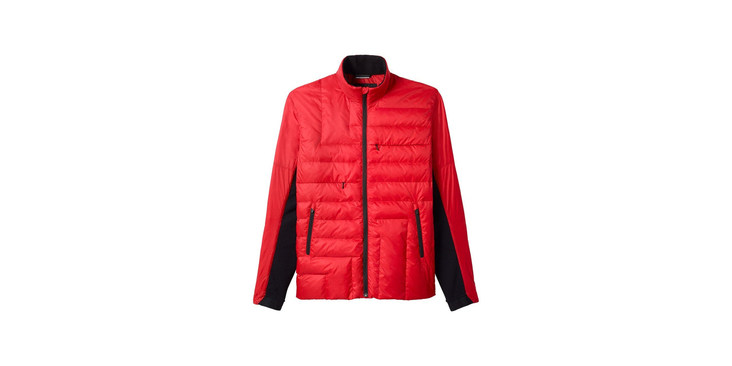 Isolated view of red Ghost Jacket from AETHER Apparel.