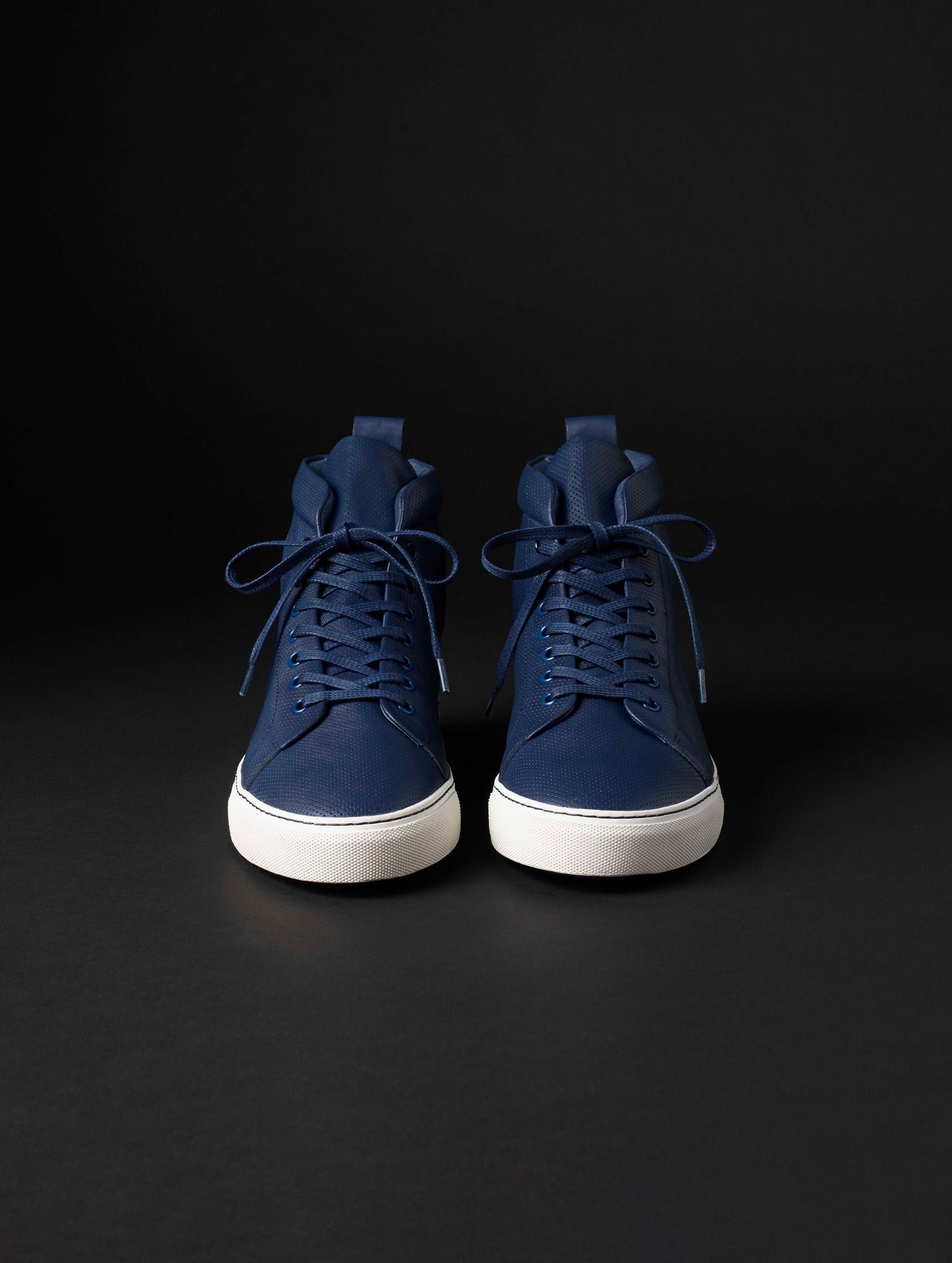 Front view of men’s Dalton Sneaker in Nordic Navy blue from AETHER Apparel.