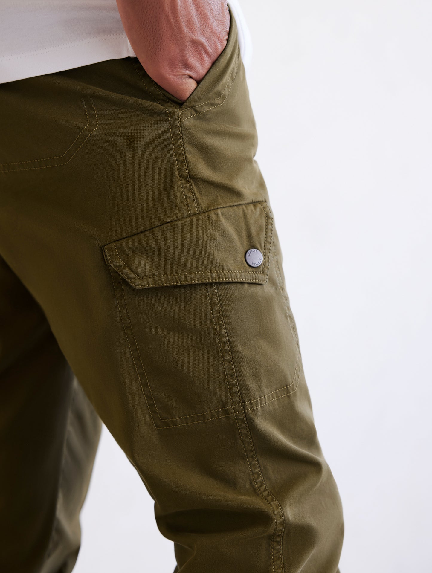 man wearing green pants from AETHER Apparel