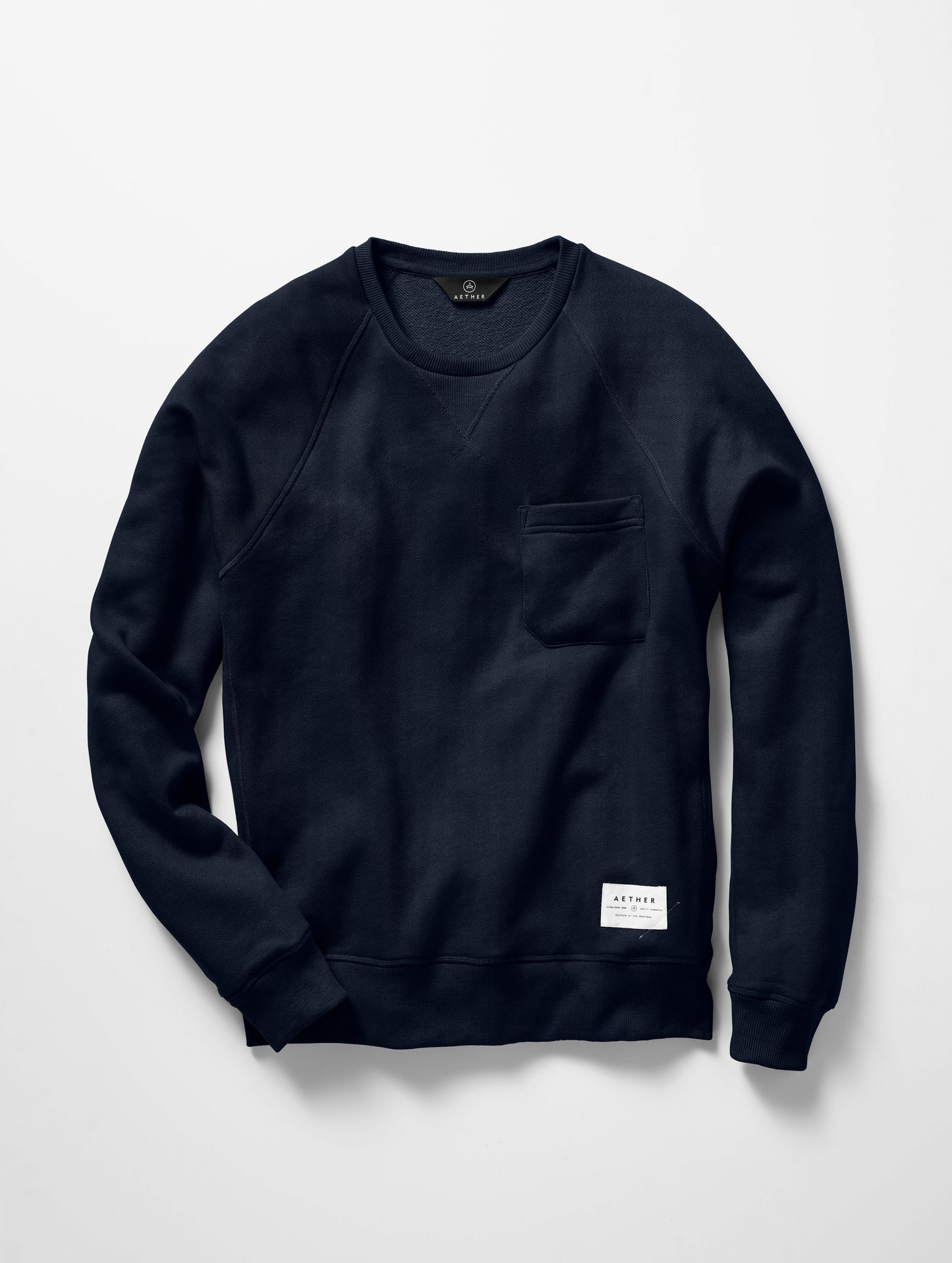 navy crew neck with pocket