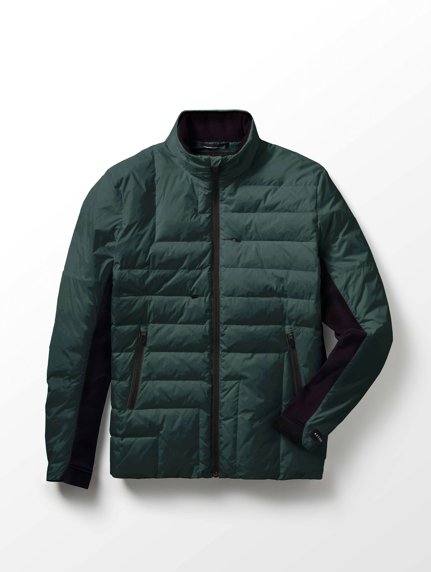 Isolated view of men's green Ghost Jacket from AETHER Apparel.