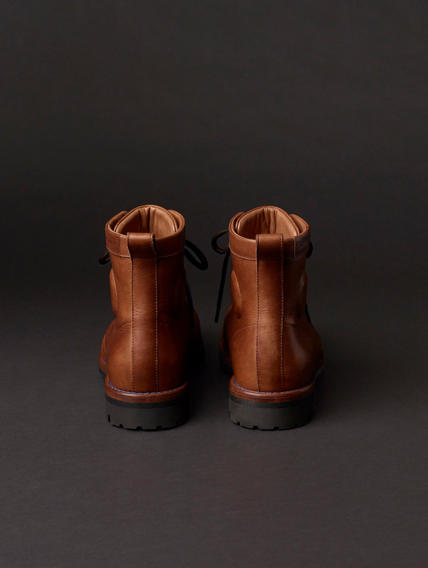 Rear view of AETHER Moto Boot in Tan from AETHER Apparel.