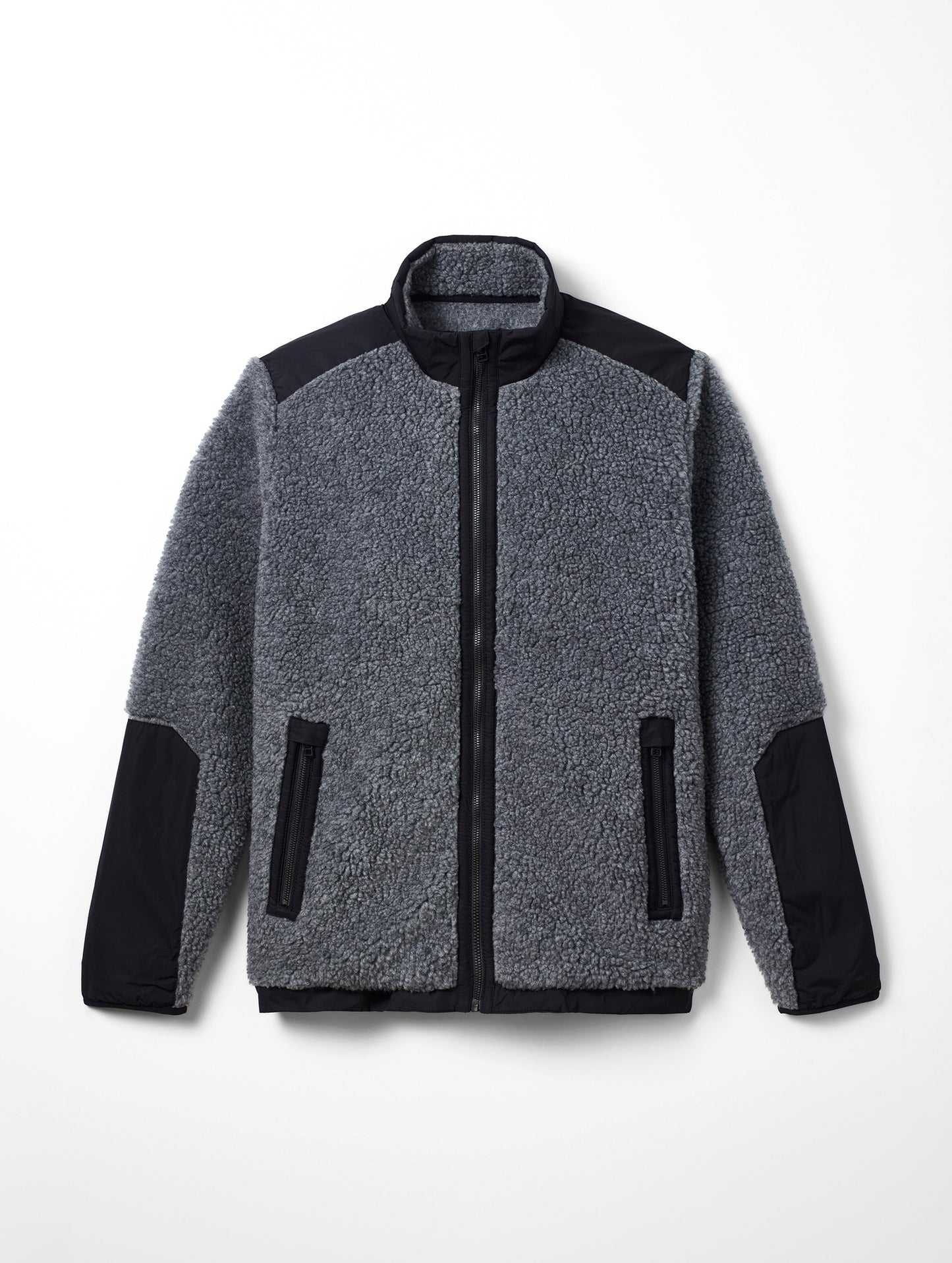 Flat lay of men's Narrows Jacket in Rocket Grey from AETHER Apparel.