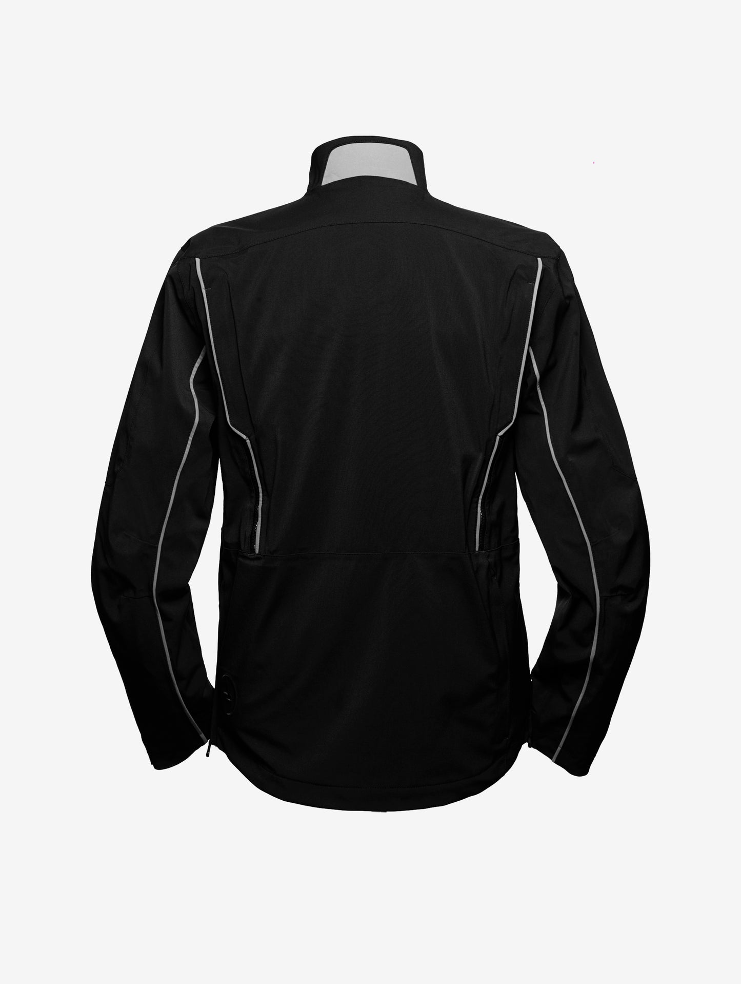 Isolated view of back of men's Navigator Motorcycle Jacket from AETHER Apparel.