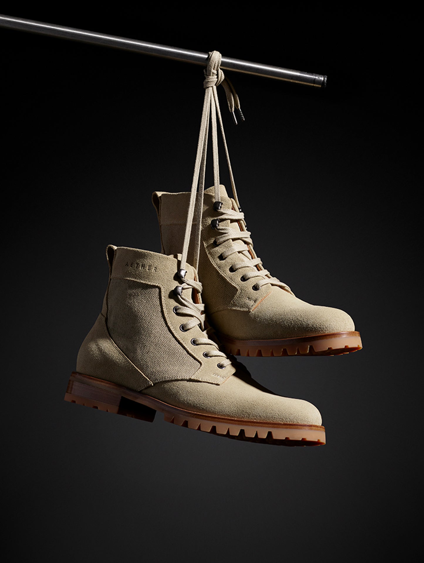 beige suede boot for men