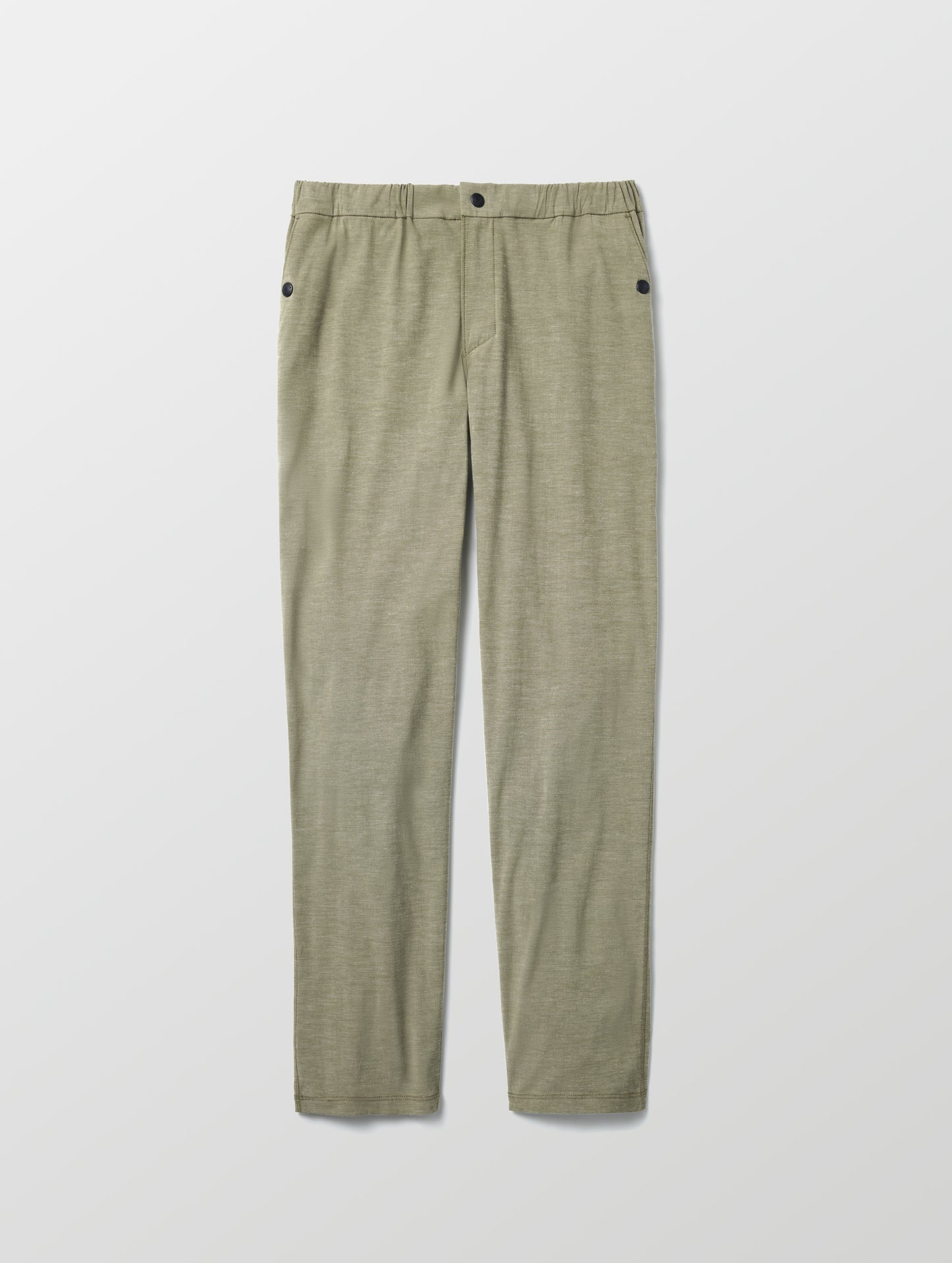 Flat lay of Strand Tech Pant in Command Green from AETHER Apparel.