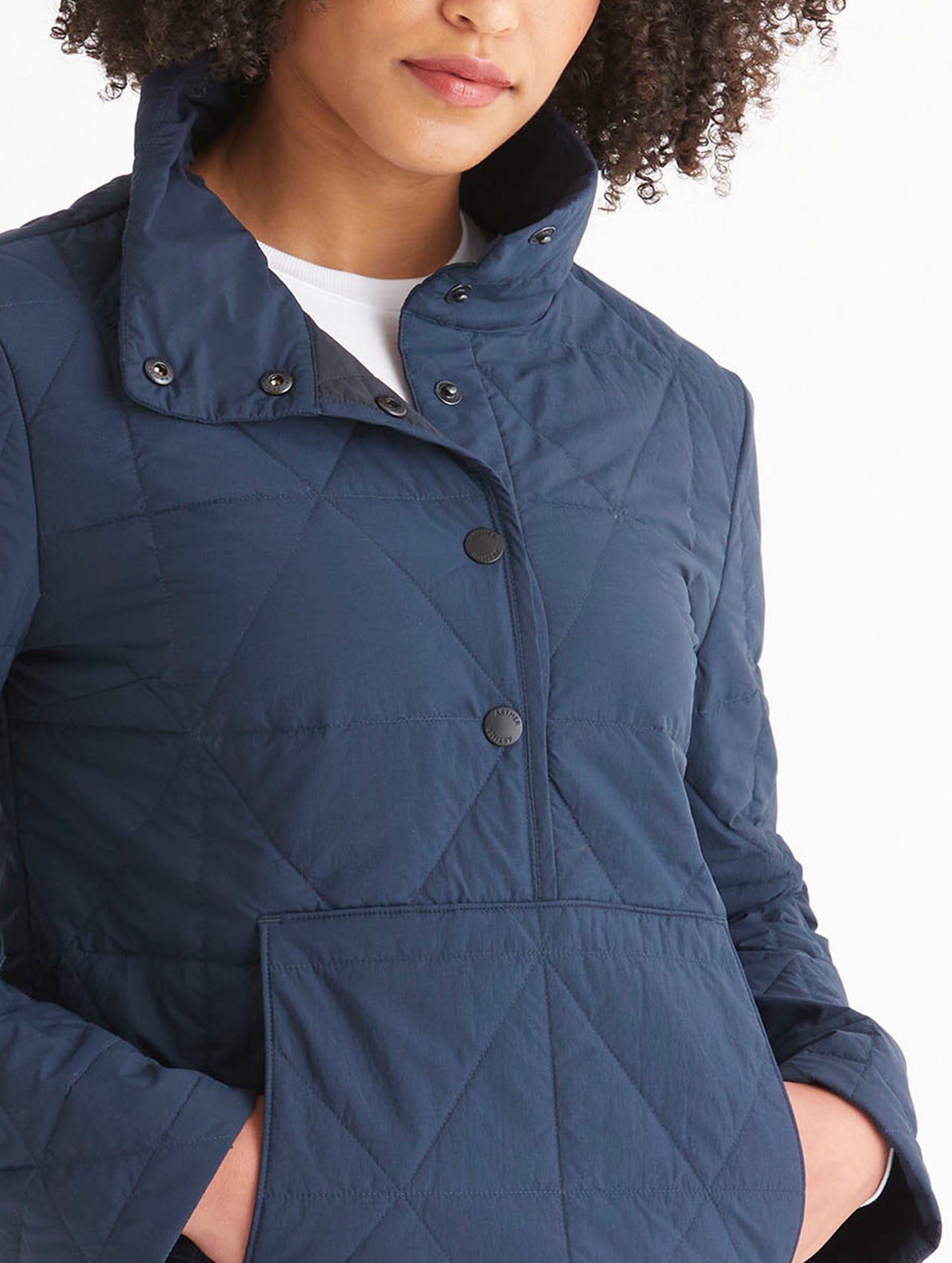 woman wearing blue pullover