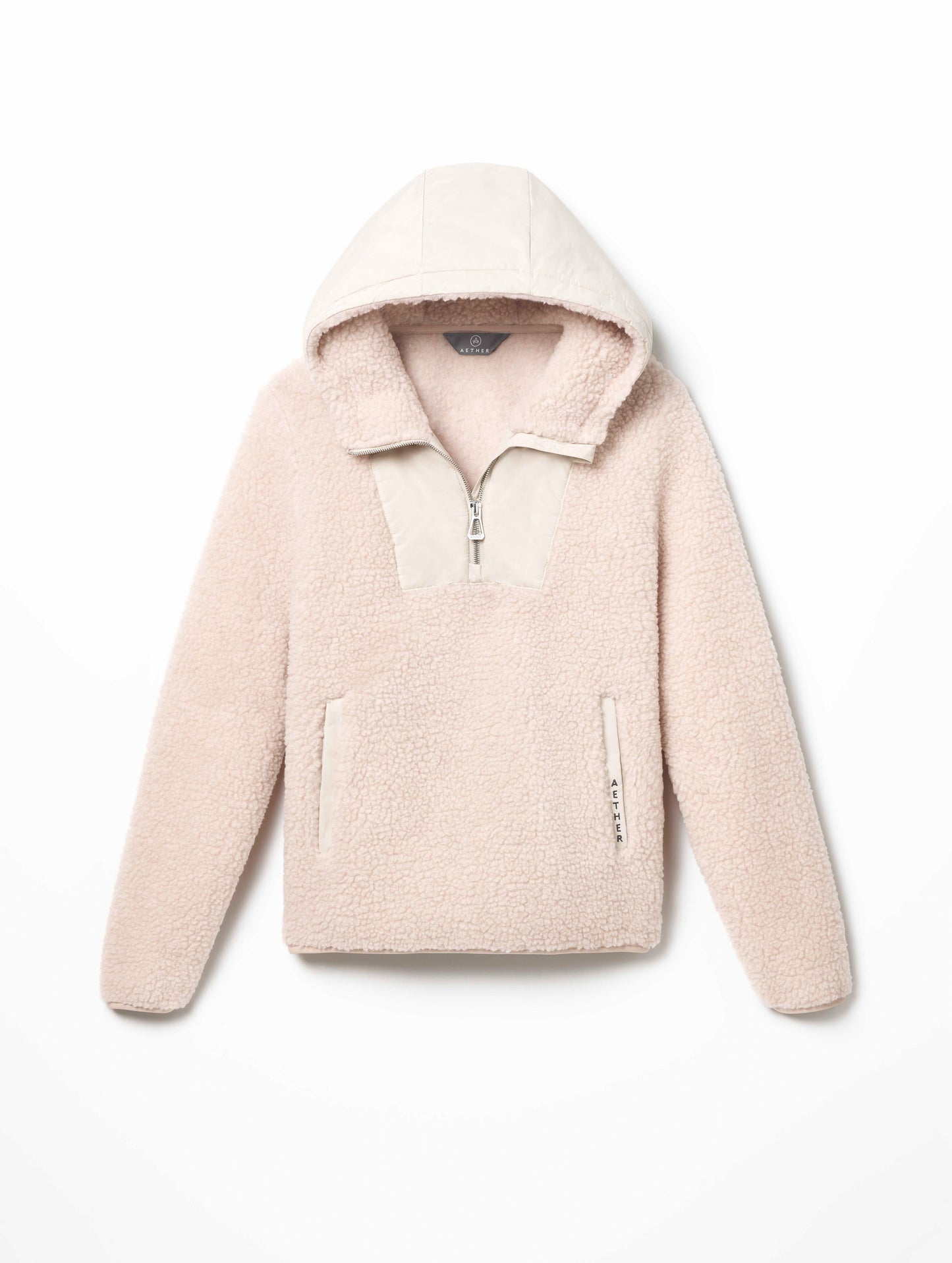 Isolated view of women's pink Narrows Pullover from AETHER Apparel.