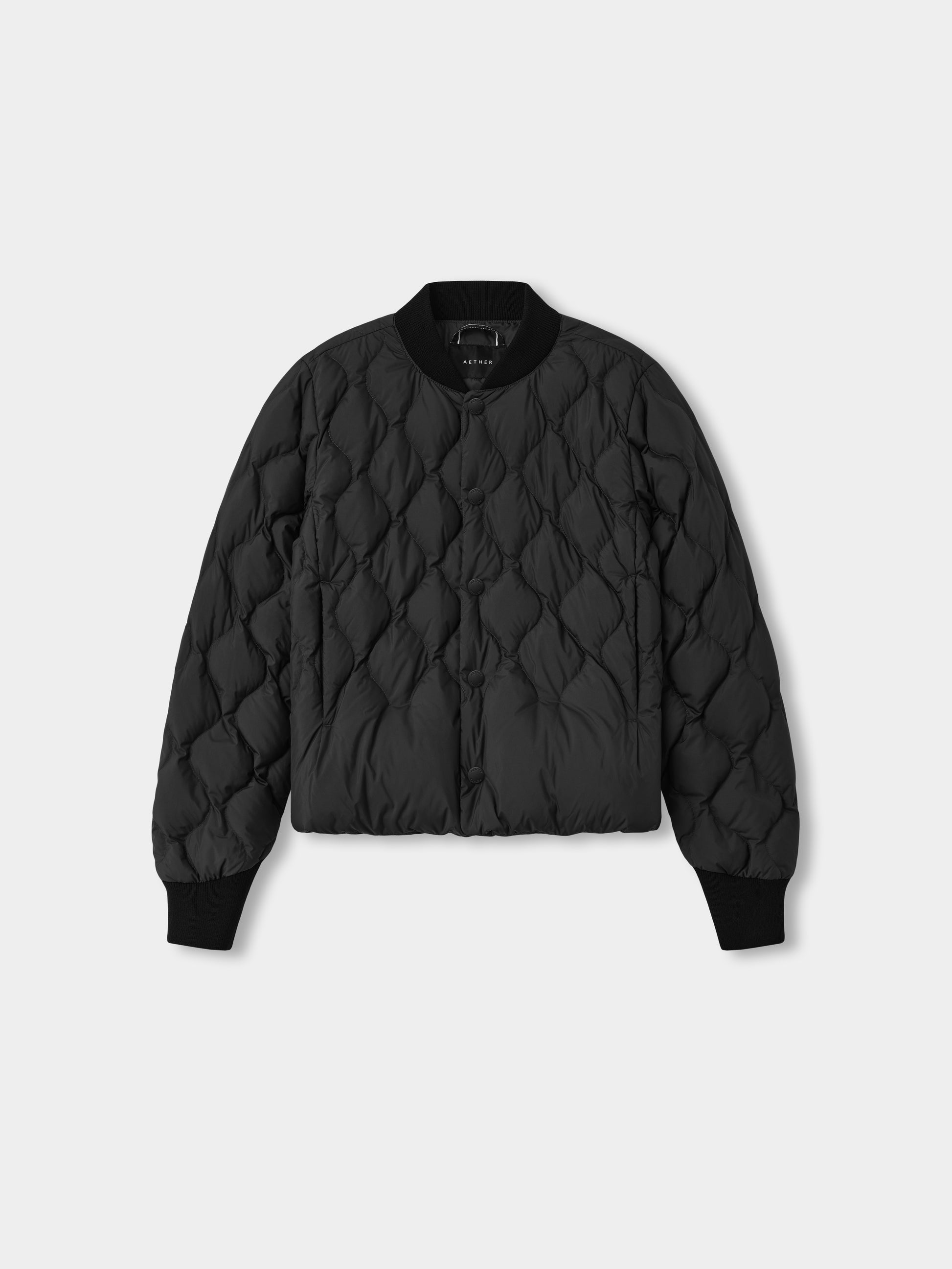 Flat lay view of the Luna 3-in-1 Field Jacket's removable Stella thermal liner from AETHER Apparel.