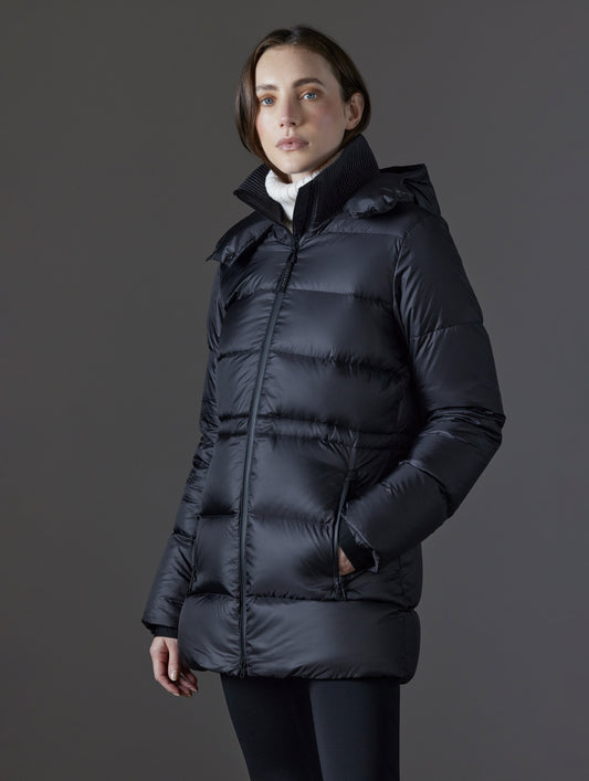 Aura Puffer Long - Onyx Black