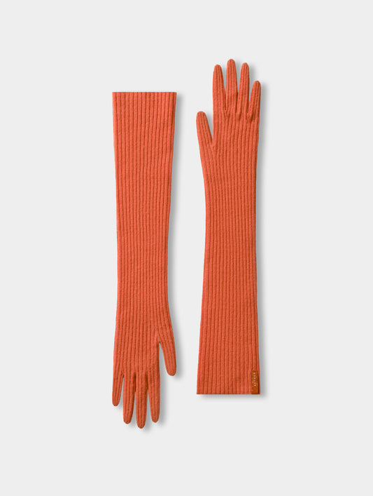Astra Ribbed Sweater Gloves - Madeira Orange