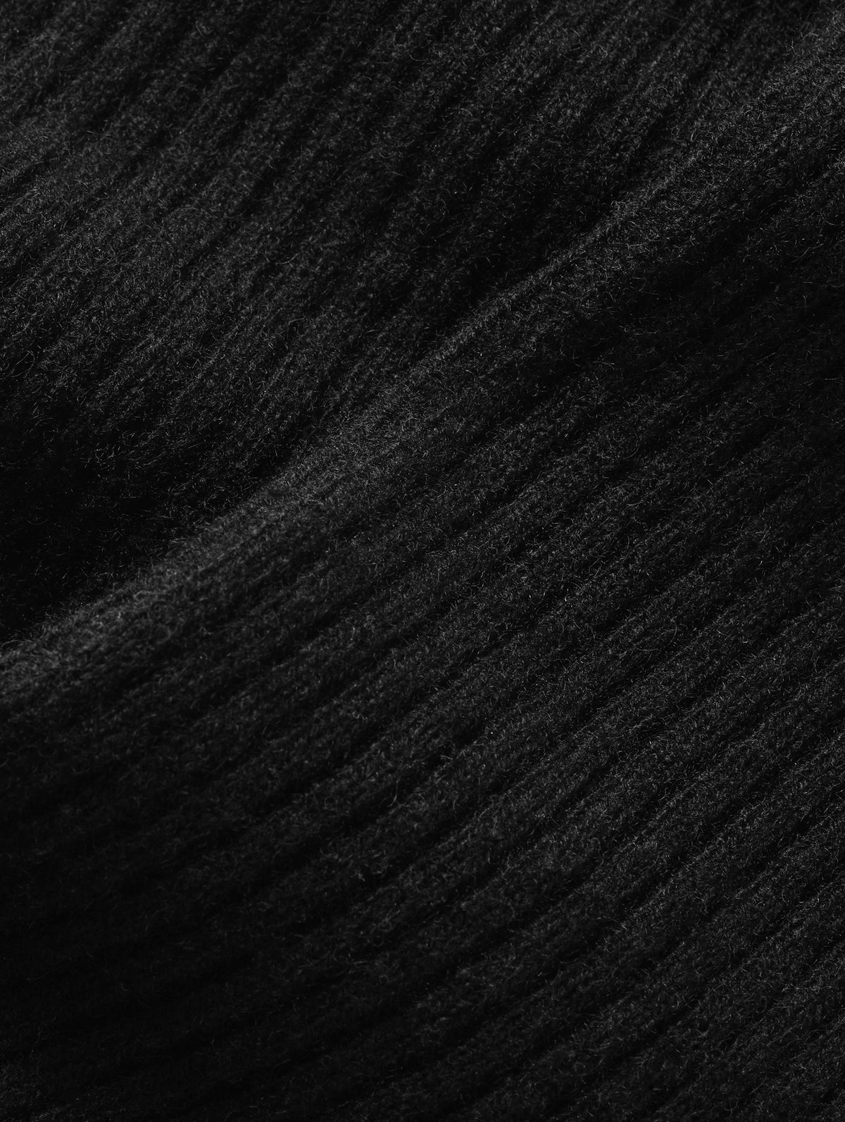 Astra Ribbed Sweater Gloves - Onyx Black