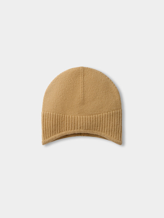 Castel Cashmere Beanie - Latte Brown