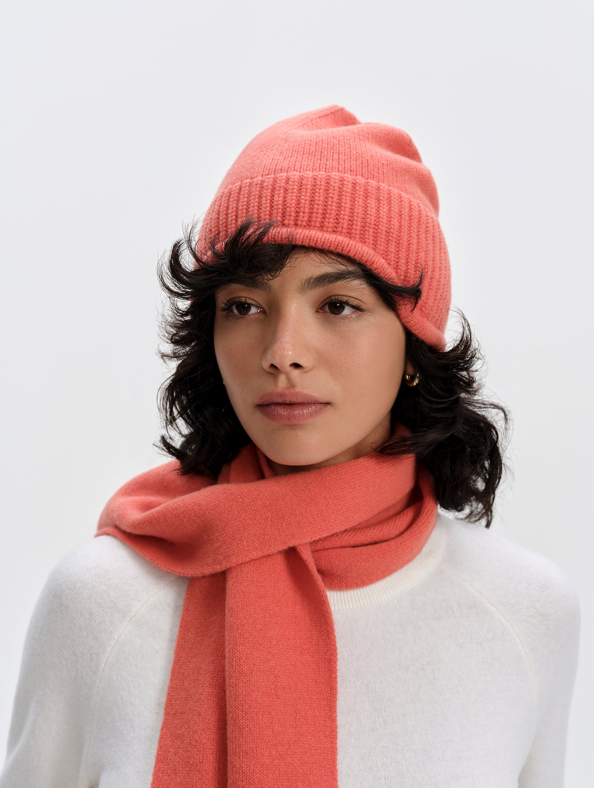 Castel Cashmere Beanie - Madeira Orange