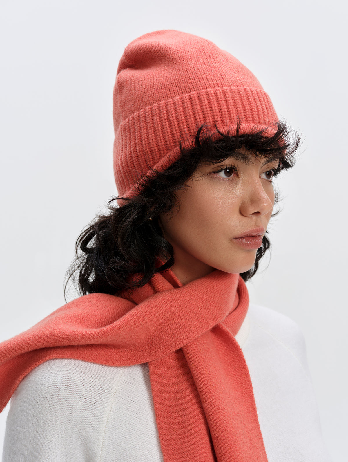 Castel Cashmere Beanie - Madeira Orange