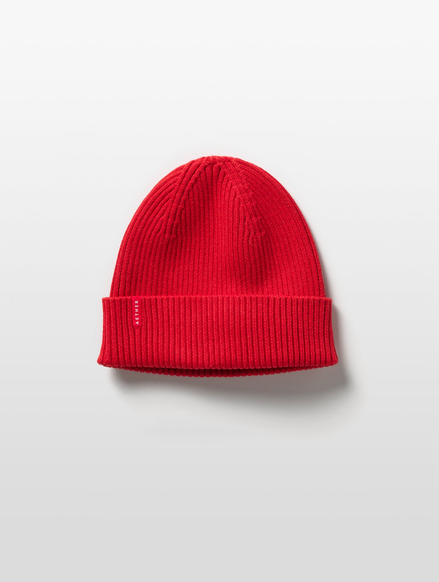 red cotton beanie from AETHER Apparel