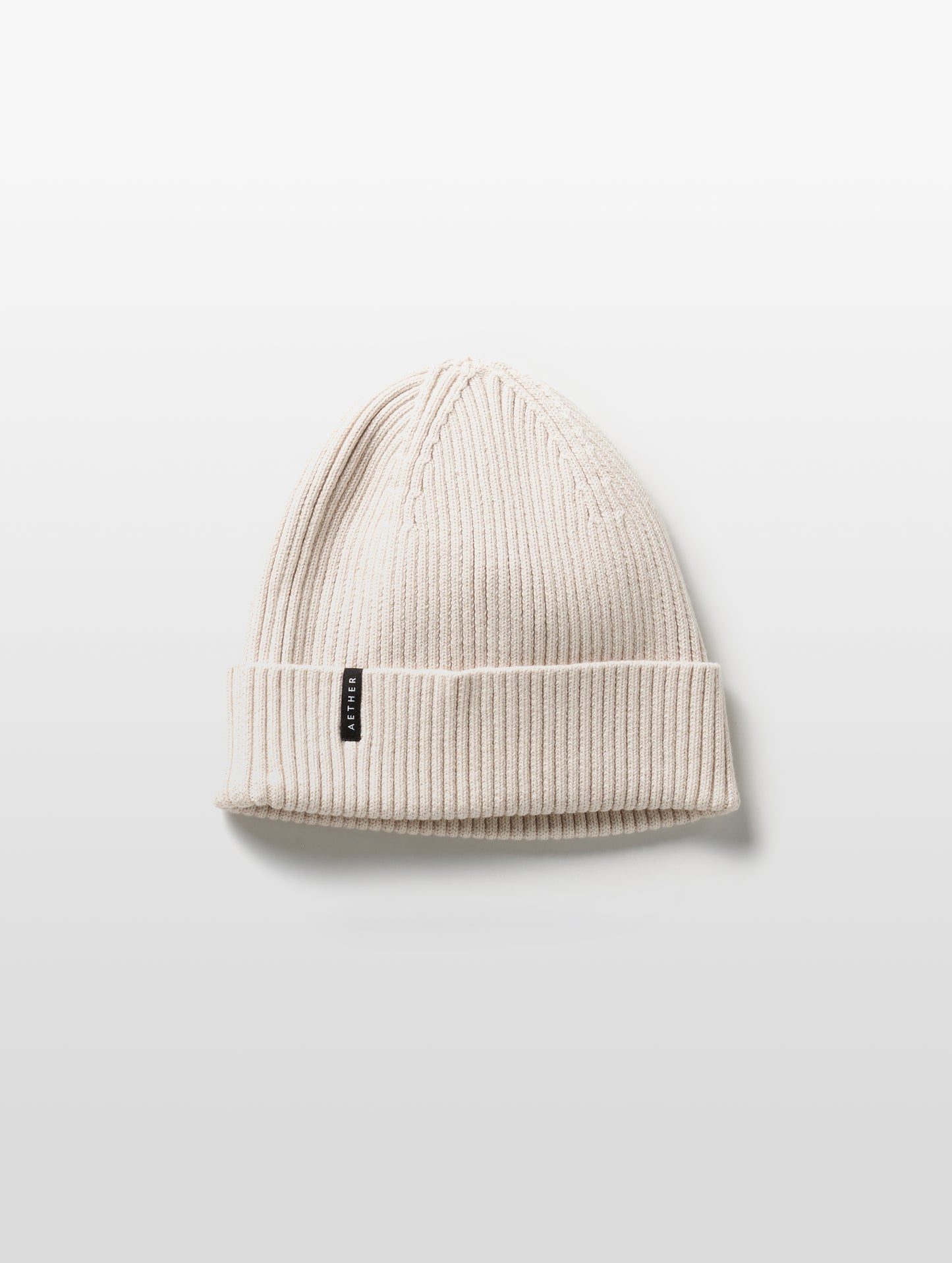 white cotton beanie from AETHER Apparel