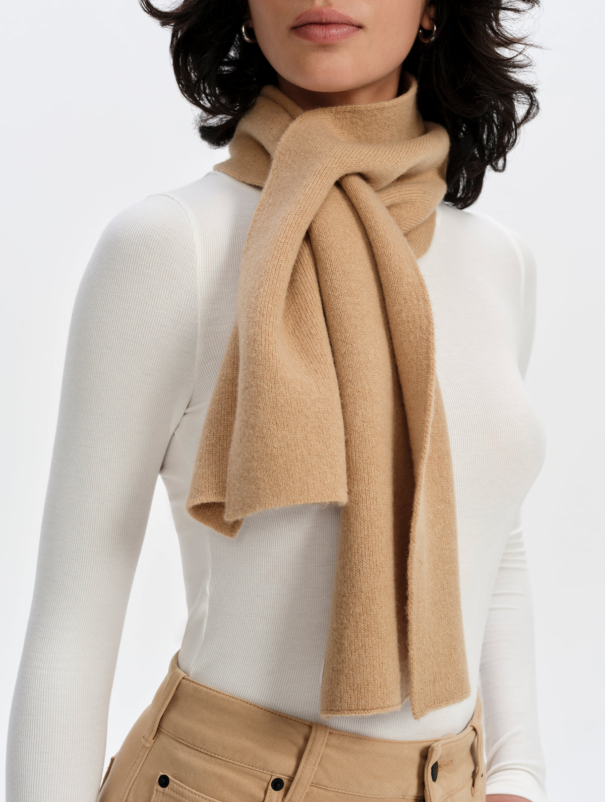 Karina Cashmere Scarf - Latte Brown