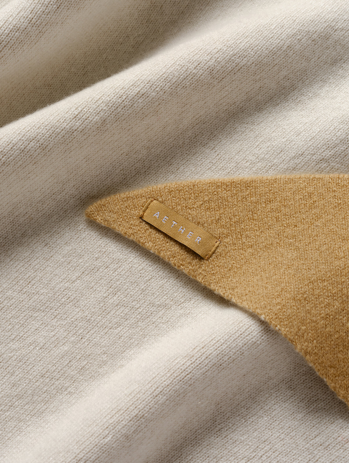 Karina Triangle Cashmere Scarf - Latte Brown