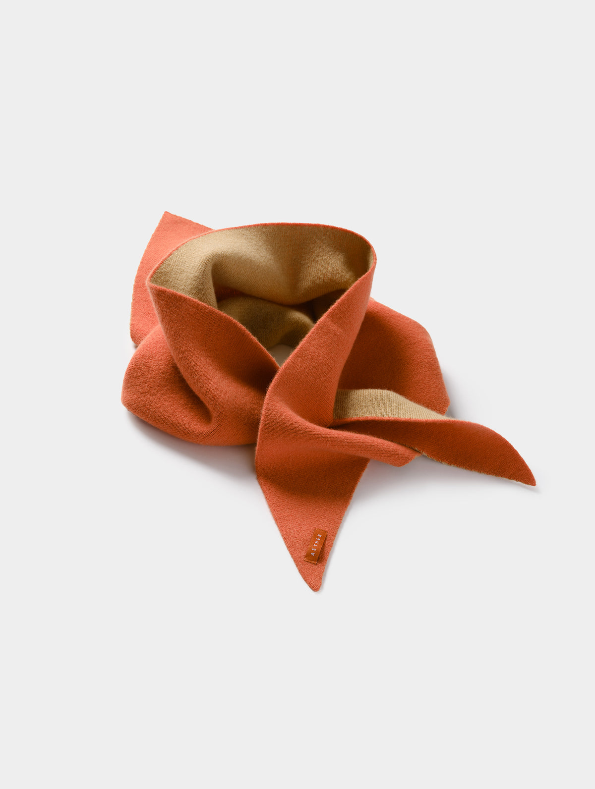 Karina Triangle Cashmere Scarf - Madeira Orange