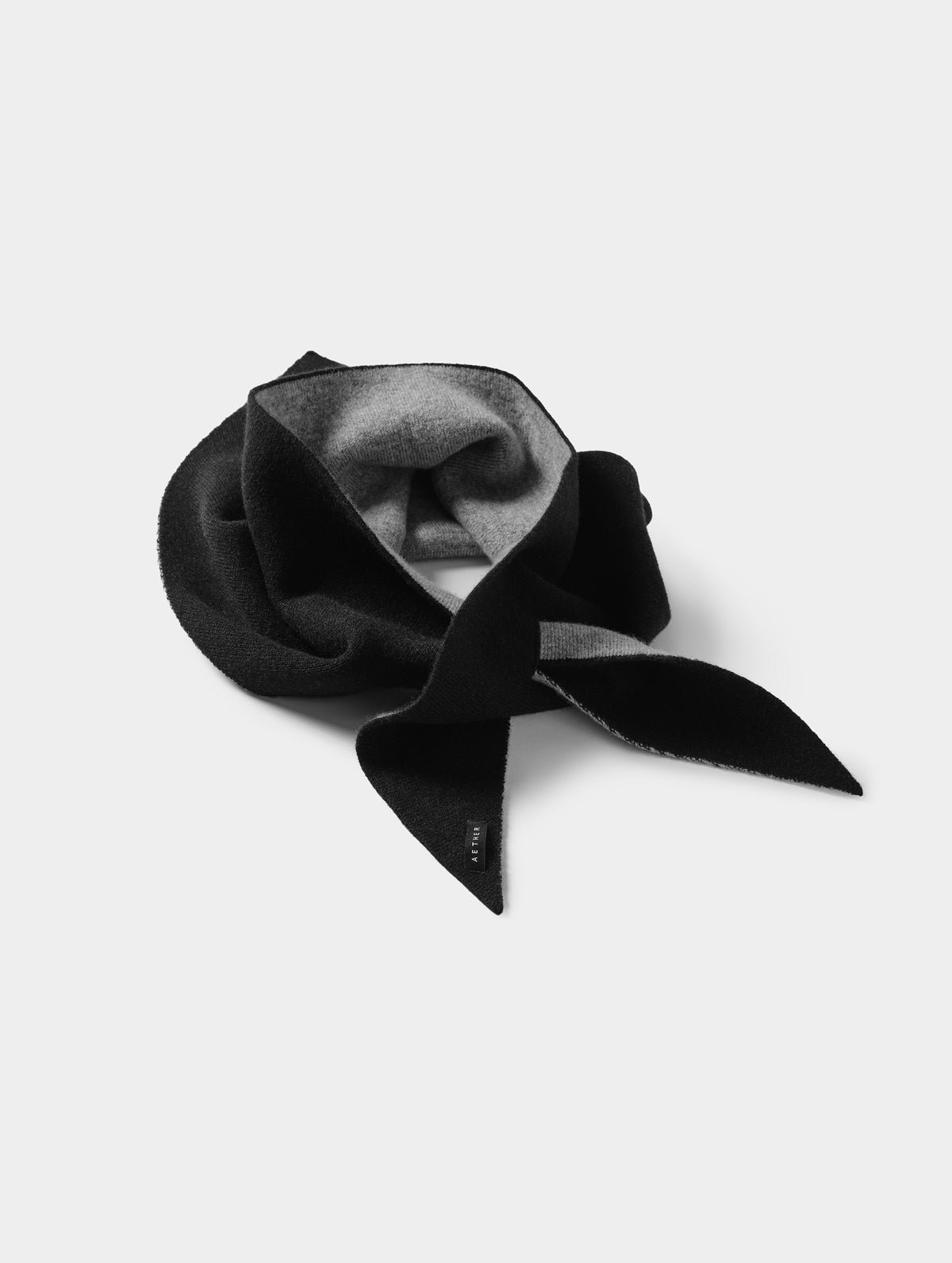 Karina Triangle Cashmere Scarf - Onyx Black