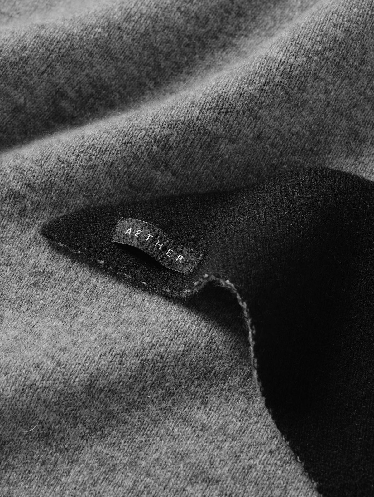 Karina Triangle Cashmere Scarf - Onyx Black