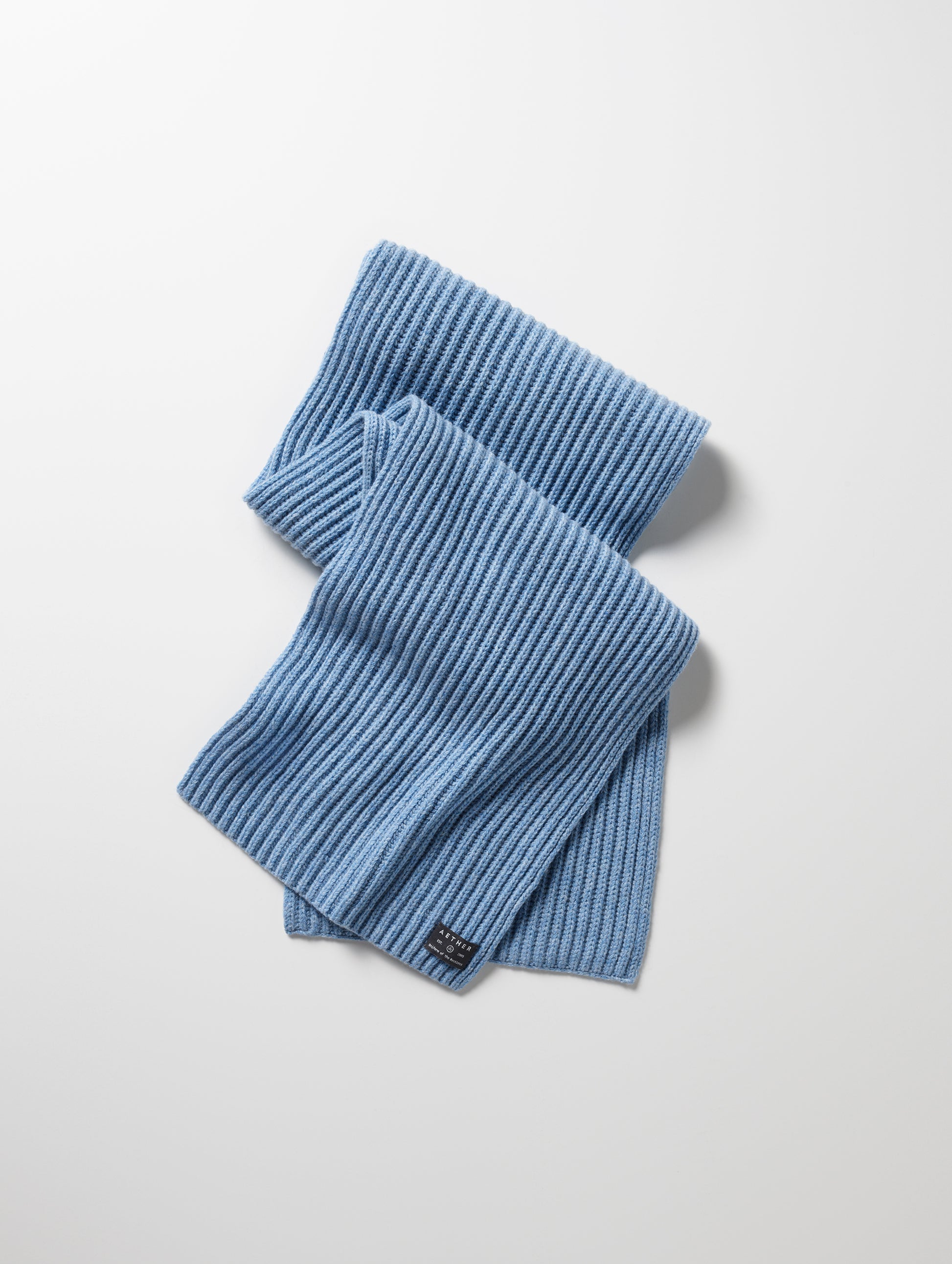 light blue cashmere scarf from AETHER Apparel