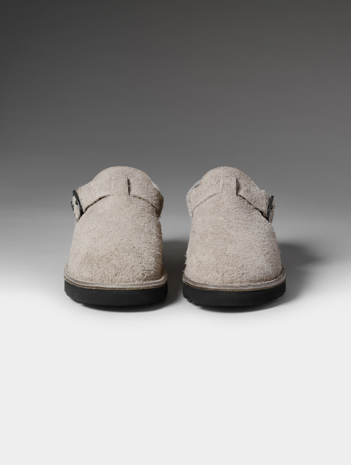 Front studio shot of the Sam Buckle Shoe in Cement from AETHER Apparel.