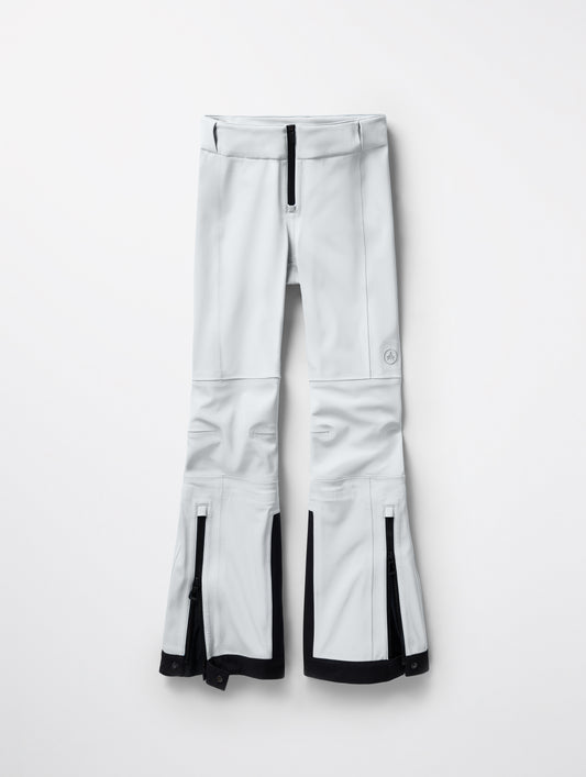 Flat lay of women’s Descent Pant in White from AETHER Apparel.