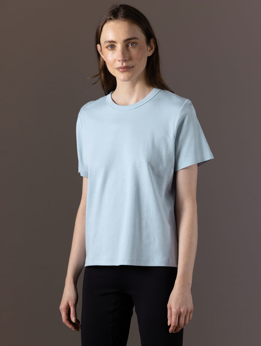 W Emery Pima Tee - Flight Blue