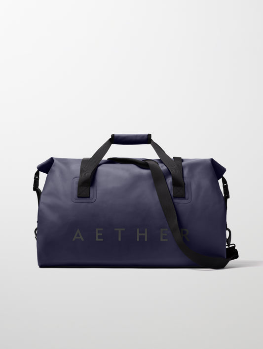 dark blue duffle bag from AETHER Apparel