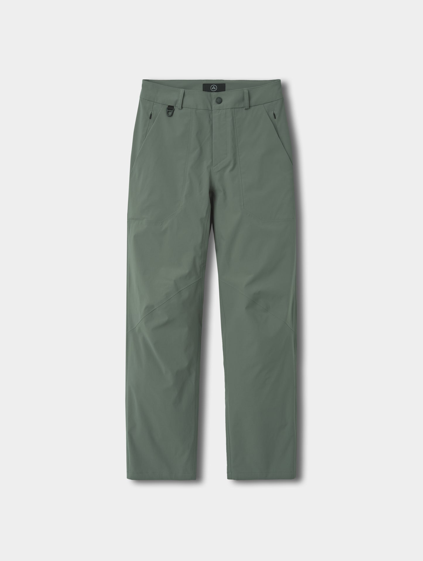 Flat lay view of the Frontier Pant in Gunmetal from AETHER Apparel.