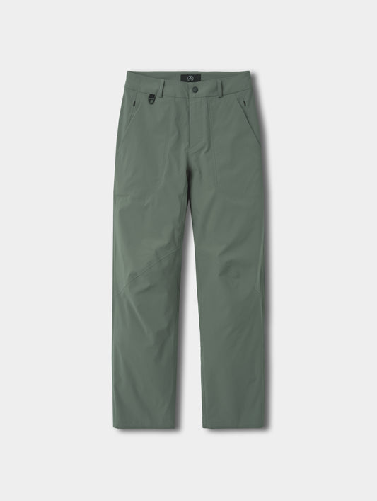 Flat lay view of the Frontier Pant in Gunmetal from AETHER Apparel.