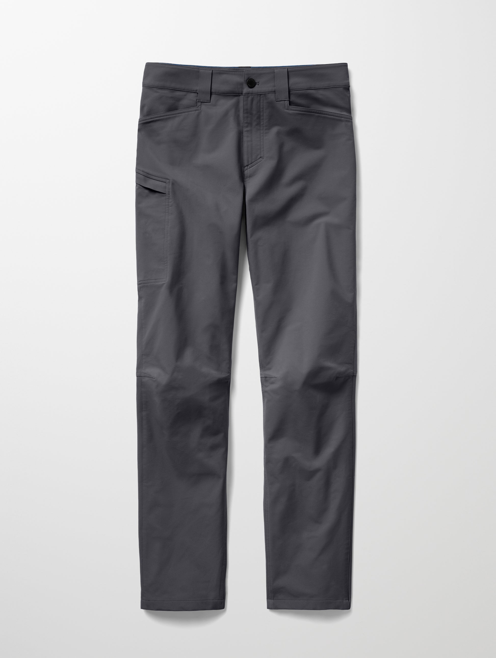 Flay lay image of men’s Adventure Pant in Graphite from AETHER Apparel.